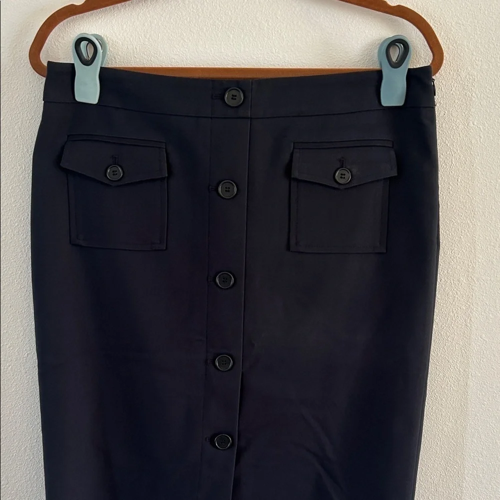 Ann Taylor  Black Button-Front Skirt